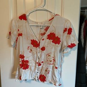 Flower pattern blouse